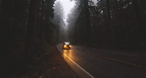 photography, Landscape, Pine trees, Car, Road HD Wallpapers / Desktop ...