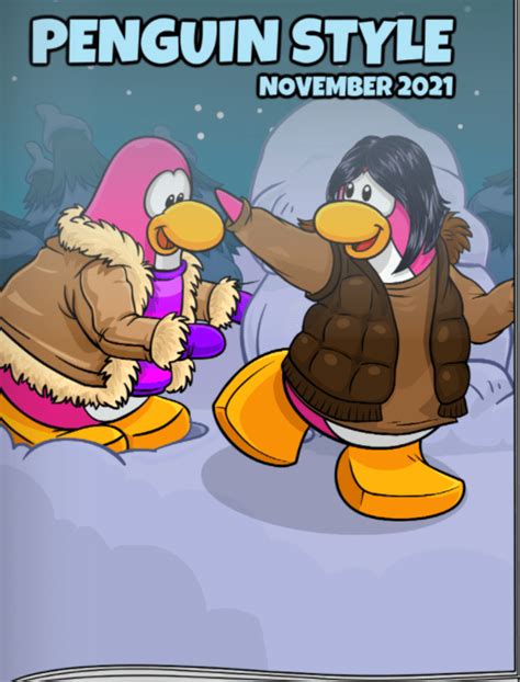 CP Rewritten: November Clothing Catalog Cover – Club Penguin Mountains