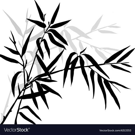 Bamboo leaf background the top of the Royalty Free Vector