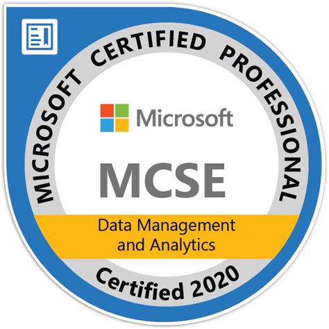 MCSE: Data Management and Analytics — Certified 2020 - Acclaim