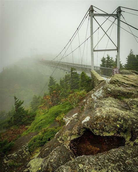 Grandfather Mountain Swinging Bridge Photograph by Mike Koenig