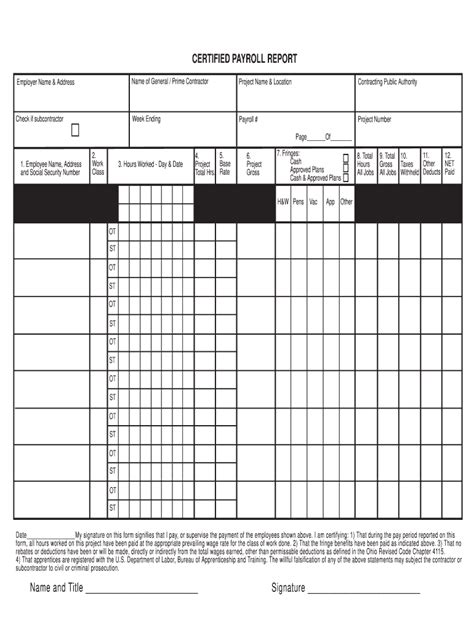 Certified Payroll Form Fillable Pdf - Printable Forms Free Online