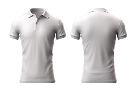 Download plain white polo shirt mockup design. front and rear view ...