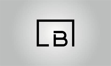 Letter LB logo design. LB logo with square shape in black colors vector ...