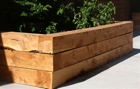 6"x6" juniper landscaping timbers make an easy to assemble, heavy duty ...