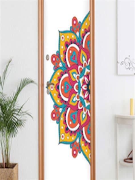 Buy Asian Paints EzyCR8 White & Blue Self Adhesive Hand Drawn Mandala ...