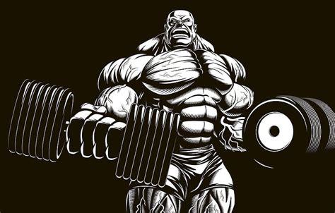 Bodybuilding Art, bodybuilder cartoon HD wallpaper | Pxfuel