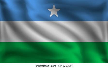 Waving Puntland Flag Flag Puntland Vector Stock Vector (Royalty Free ...