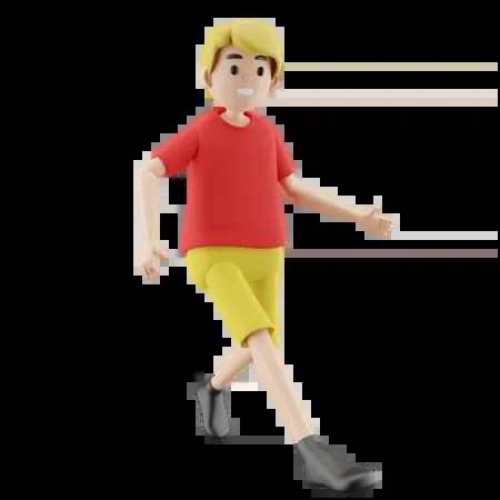 Boy Walking 3D Illustration download in PNG, OBJ or Blend format