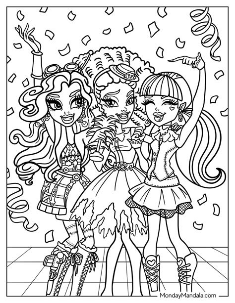 28 Monster High Coloring Pages (Free PDF Printables)