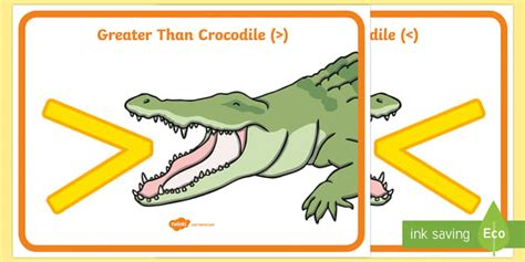 Alligator Greater Than Less Than Printable