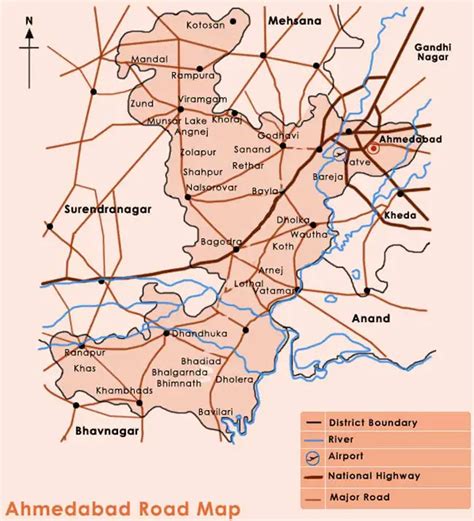 Road Map of Ahmedabad - MapSof.net