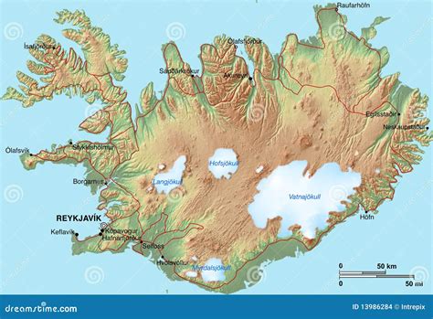 Glaciers In Iceland Map