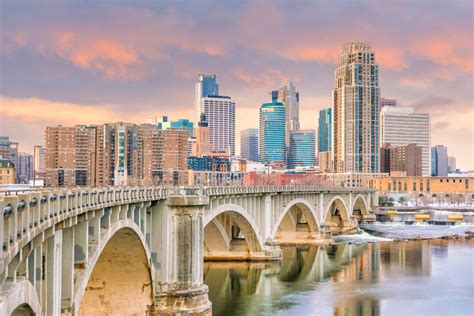 Minneapolis downtown skyline in Minnesota, USA - Housing Virginia