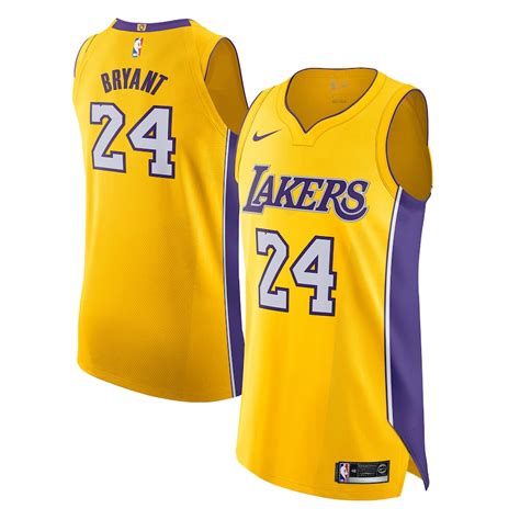 Men's Los Angeles Lakers Kobe Bryant Nike Yellow Authentic Jersey ...