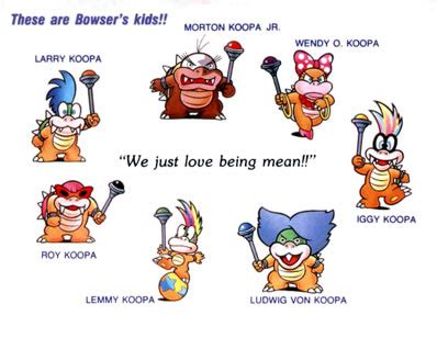 Bowser's Blog » Koopaling queries – 6 Koopaling Facts