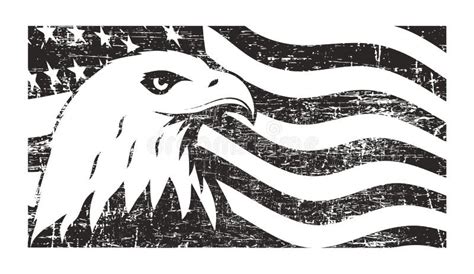 American Flag With Eagle Drawing