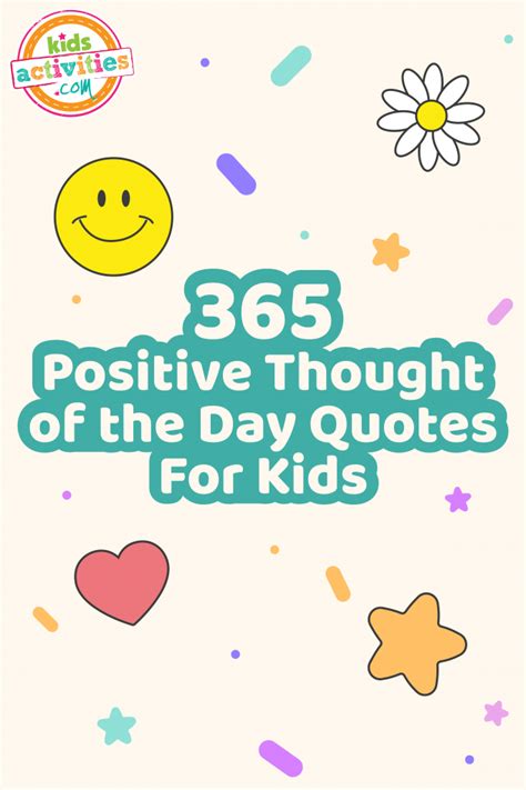 365 Positive Thought of the Day Quotes for Kids | Kids Activities Blog