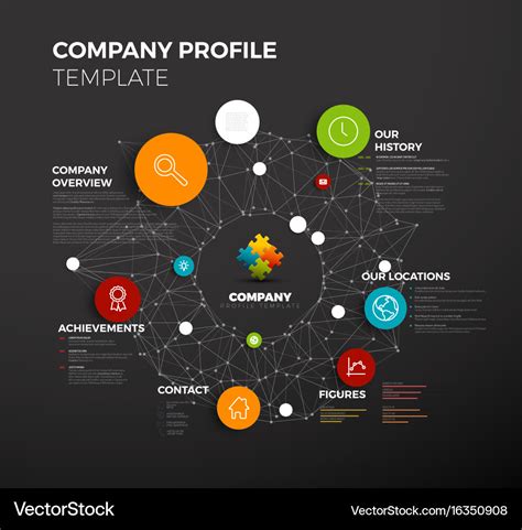 Vector Company Infographic Overview Design Template Stock