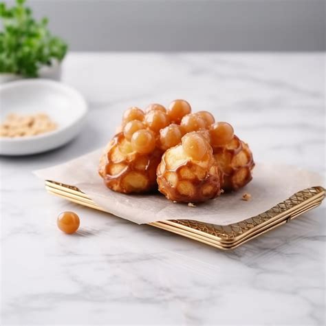 Premium AI Image | Delicious French Chouquette Choux Pastry Dessert