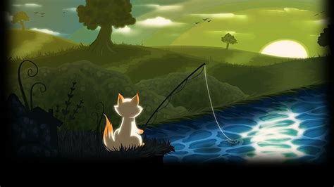 Cat Goes Fishing 1080P, 2K, 4K, 5K HD wallpapers free download ...