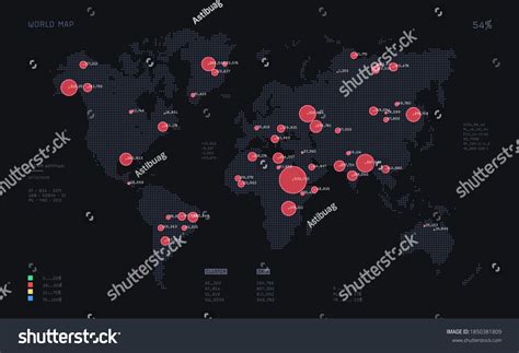 World Map Big Data Visualization Abstract Stock Illustration 1850381809 ...