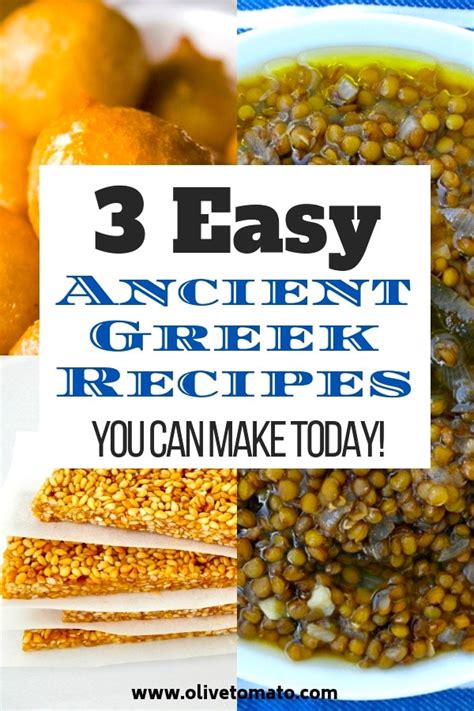 3 Easy Ancient Greek Recipes You Can Make Today