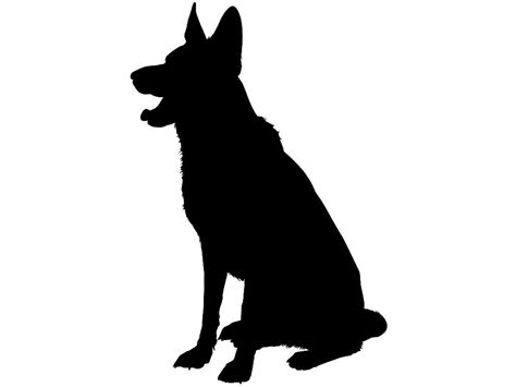 Dog Silhouette Sitting at GetDrawings | Free download