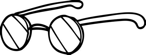 line drawing cartoon round spectacles 12181701 Vector Art at Vecteezy