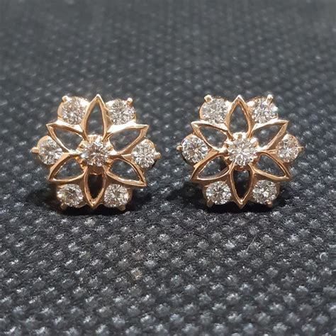 Sparkling Diamond earrings in 2022 | Diamond earrings design, Gold ...