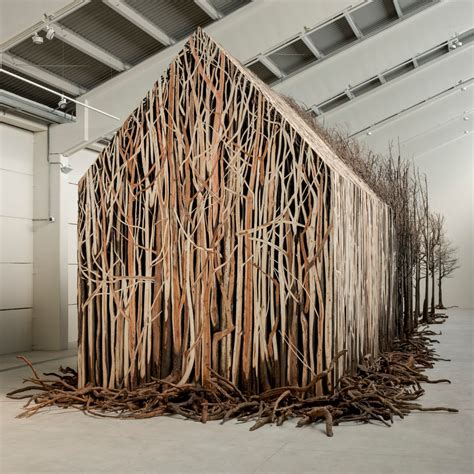 Uprooted by Doris Salcedo - A House Made From Hundreds of Trees