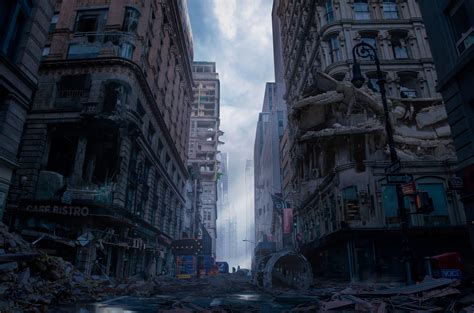 Download Building Street City Sci Fi Post Apocalyptic Sci Fi City HD ...