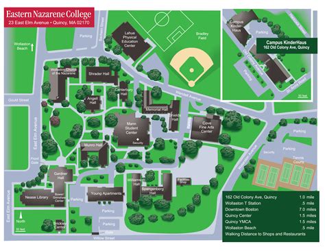 Campus Map and Directions - Eastern Nazarene College