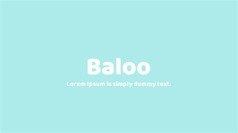 Baloo Font Free Download