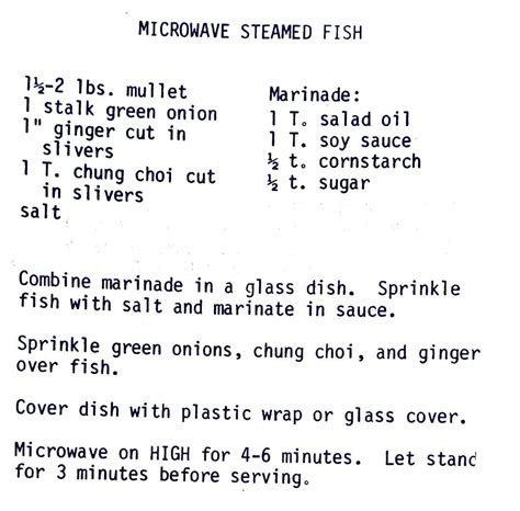 Microwave Steamed Fish — Kau Kau Chronicles