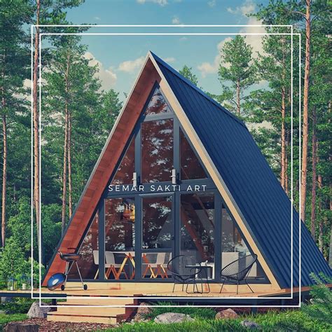 RUMAH SEGITIGA KEKINIAN | Forest house, Triangle house, Tiny house design