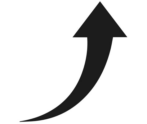 Curve arrow upward icon png on Transparent Background 14455887 PNG