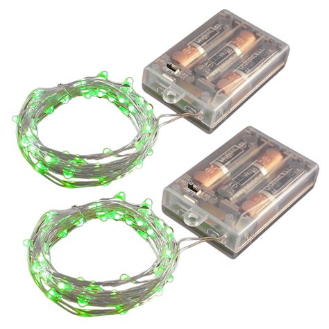 LumaBase Battery Operated LED Waterproof Mini String Lights with Timer ...