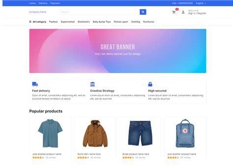 React Js Ecommerce Template