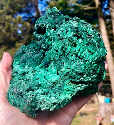 2.82 lb Malachite Crystal Cluster Mineral Display Specimen