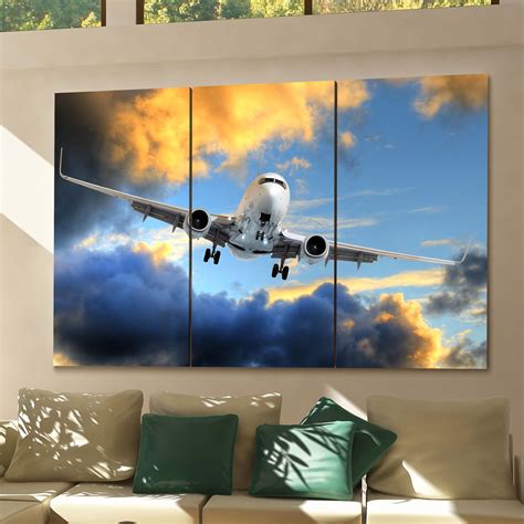 Airplane Canvas Art Airplane Wall Art Canvas Multiple Sizes | Etsy