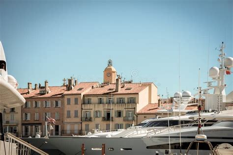 Yachts on the Port of Saint-Tropez Editorial Stock Image - Image of ...