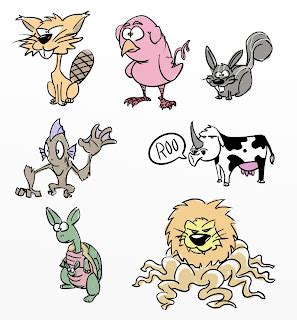 Cade's Sketch Blog: Mutant Animals