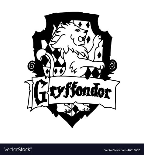 Harry potter gryffindor logo in cartoon doodle Vector Image