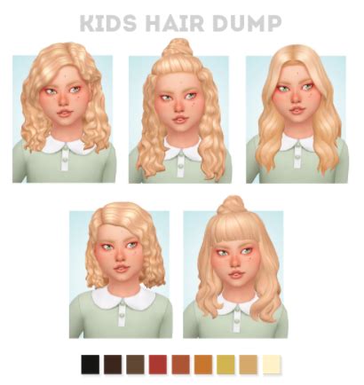 Sims 4 CC Child Curly Hair