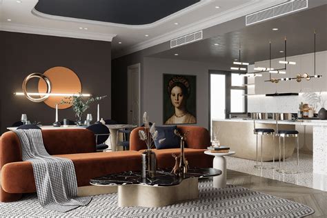 Classy Contemporary Interiors With Deep Brown, Grey & White Decor