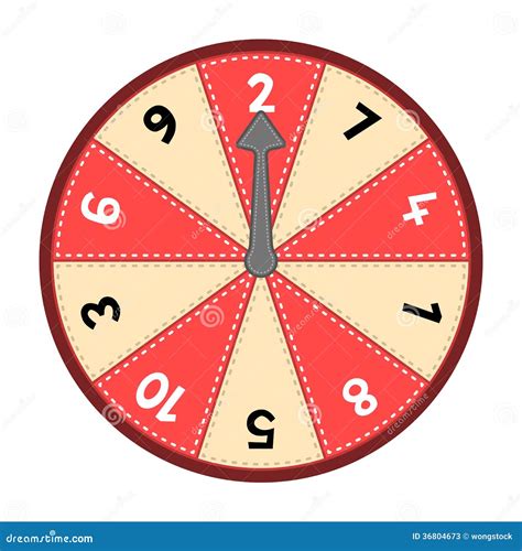 Number Wheel 1-10 stock vector. Illustration of random - 36804673