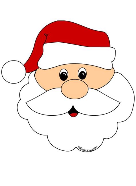 Pin on Christmas | Christmas present coloring pages, Santa face, Santa ...