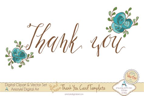 Thank You-Peach Rose-Card Template ~ Card Templates on Creative Market