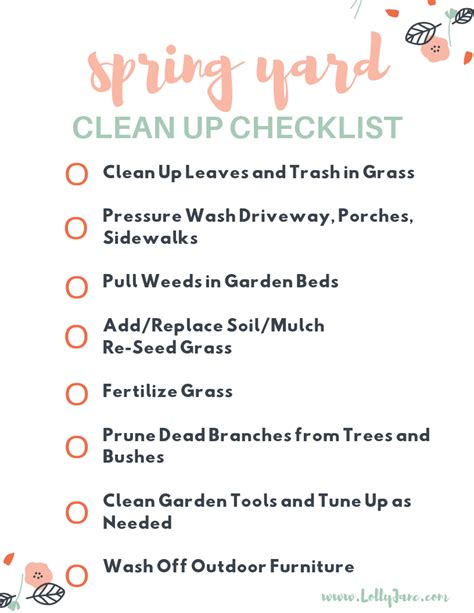 Spring yard clean up checklist – Artofit